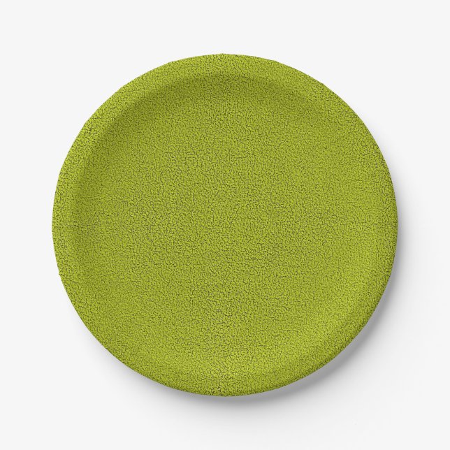 Plato De Papel El aspecto de Snuggly Chartreuse Verde Ante (Anverso)