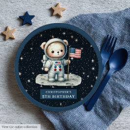 Plato De Papel El astronauta de la placa de cumpleaños del niño p