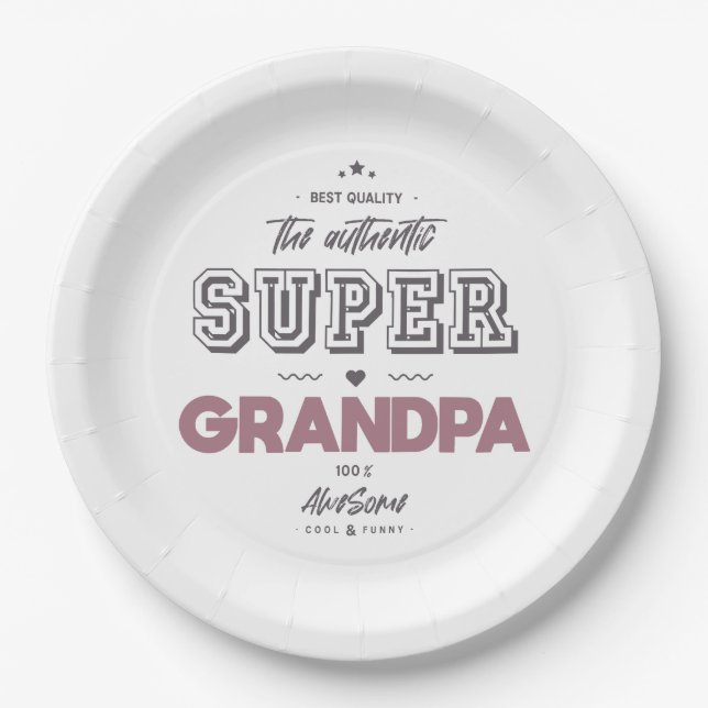 Plato De Papel El auténtico superabuelo (Anverso)