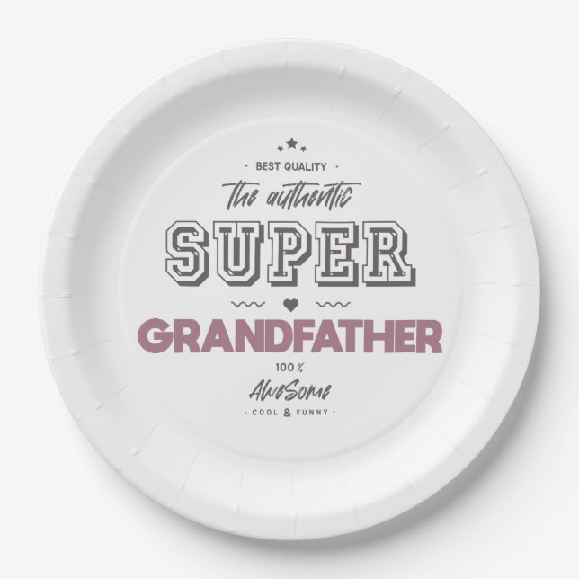 Plato De Papel el auténtico superabuelo (Anverso)