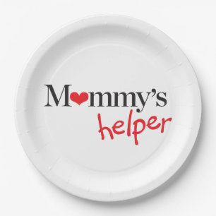 Plato De Papel El ayudante de la mamá