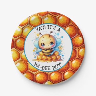 Plato De Papel El Baby Shower de Honey Bee