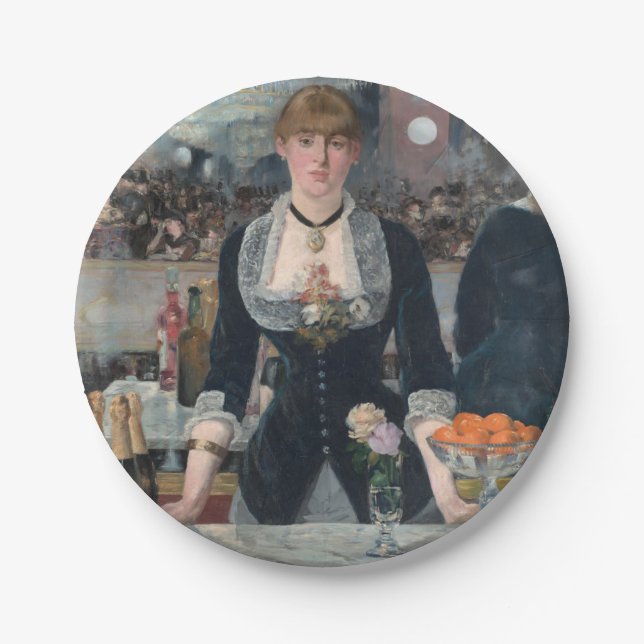 Plato De Papel El bar A del Edouard Manet en el Folies-Bergère (Anverso)