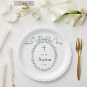 Plato De Papel El Bautismo Griego De Marco Azul Dusto