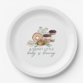 Plato De Papel El bebé se está preparando