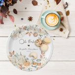 Plato De Papel El bebé se está preparando | Autumn Coffee Baby Sh<br><div class="desc">Ducha de bebé con tema de café de otoño con "Oh Baby!" texto con anillo de café incorporado en el diseño. La caída se nos ha colado. Y si estás planeando una ducha para ti o para un ser querido, por qué no usas la temporada como inspiración. Los tonos ruidosos,...</div>