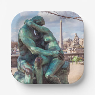 Plato De Papel El beso de Auguste Rodin en las Tullerías, París