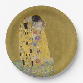 Plato De Papel El beso de Klimt - Art Nouveau romántico