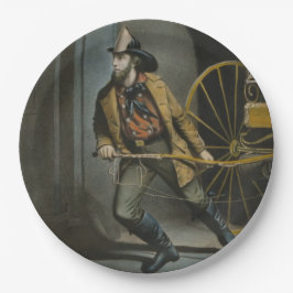 Plato De Papel El bombero estadounidense: Siempre listo