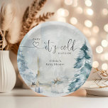 Plato De Papel El bosque de invierno bebe su frío fuera de la duc<br><div class="desc">El bosque de invierno hace su bebé frío fuera de la ducha de bebé Papel Placas de juego disponibles.</div>