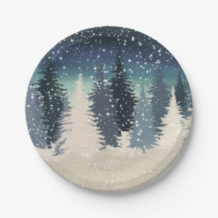 Plato De Papel El bosque del invierno lo dejó nevar