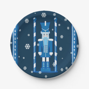 Plato De Papel El cascanueces en azul