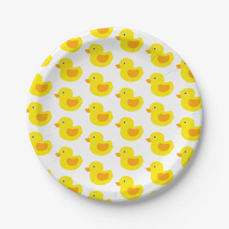 Plato De Papel El caucho amarillo adorable Ducks Duckies