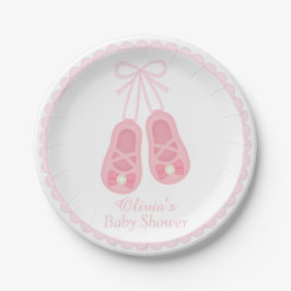 Plato De Papel El chica lindo calza las fuentes de Baby Shower de
