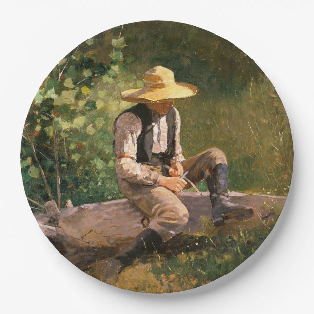 Plato De Papel El chico blanco (de Winslow Homer) (Anverso)