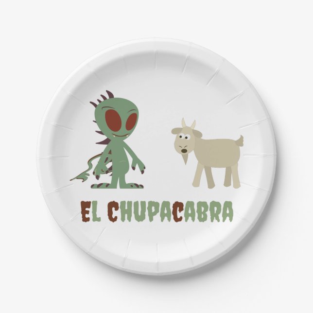 Plato De Papel El Chupacabra (Anverso)
