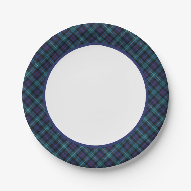 Plato De Papel El Clan Mackenzie Modern Tartan (Anverso)