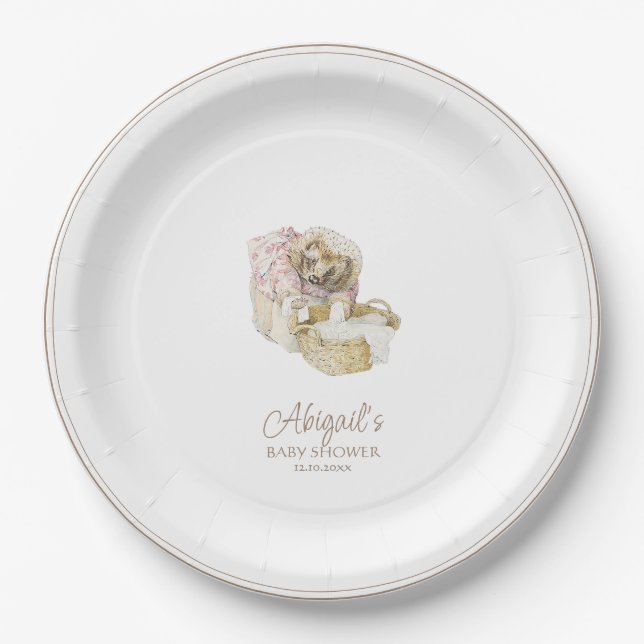 Plato De Papel El clásico Baby Shower Peter the Rabbit (Anverso)