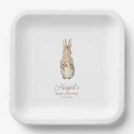 Plato De Papel El clásico Baby Shower Peter the Rabbit