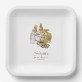 Plato De Papel El clásico Baby Shower Peter the Rabbit