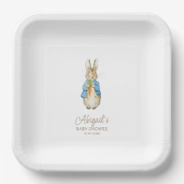 Plato De Papel El clásico Baby Shower Peter the Rabbit