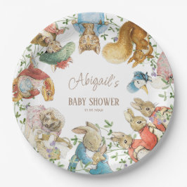 Plato De Papel El clásico Baby Shower Peter the Rabbit