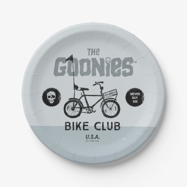 Plato De Papel El Club de Bicicletas Goonies (Anverso)