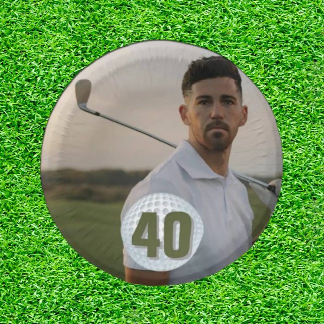 Plato De Papel El cumpleaños de un golfista (A Golfer’s Birthday Bash Paper Plates)