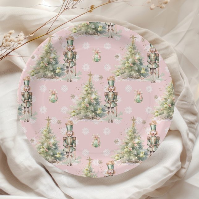 Plato De Papel El cumpleaños Onederland del invierno rosa de los  (Subido por el creador)