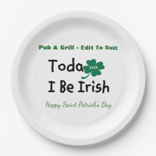 Plato De Papel El Día de San Patricio personalizado