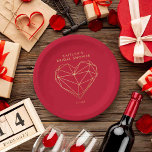 Plato De Papel El día de San Valentín de corazón geométrico ducha<br><div class="desc">Celebre con estilo con esta moderna y moderna ducha de matrimonio o placas de papel boda. Este diseño es fácil de personalizar con la redacción de su evento especial y sus invitados estarán encantados cuando vean estos fabulosos platos. Se pueden encontrar elementos coincidentes en la colección.</div>