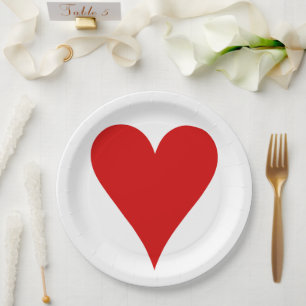 Plato De Papel El día de San Valentín de forma de tarjeta de repr