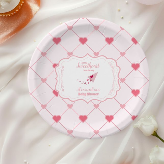 Plato De Papel El día de San Valentín de moda Baby Shower (Subido por el creador)