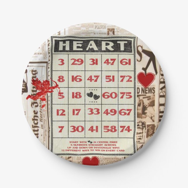 Plato De Papel El día de San Valentín de placas de papel (Anverso)