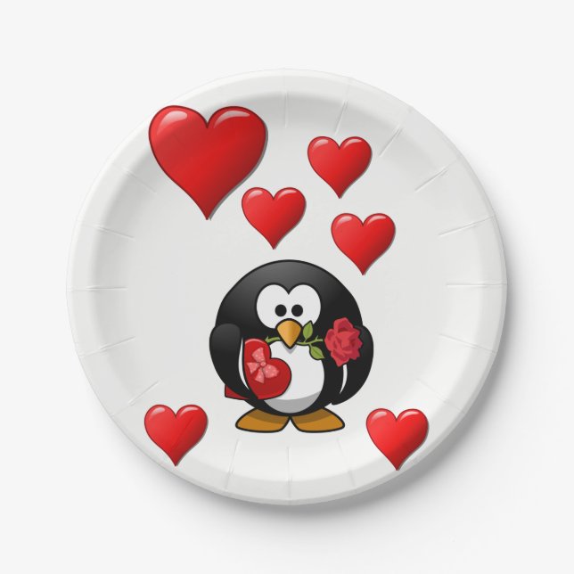 Plato De Papel El día de San Valentín de placas de papel (Anverso)