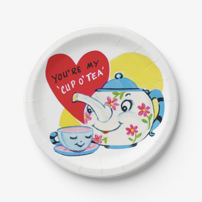 Plato De Papel El día de San Valentín de placas de papel (Anverso)