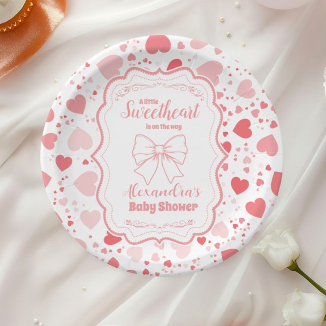 Plato De Papel El día de San Valentín especial Baby Shower (Subido por el creador)