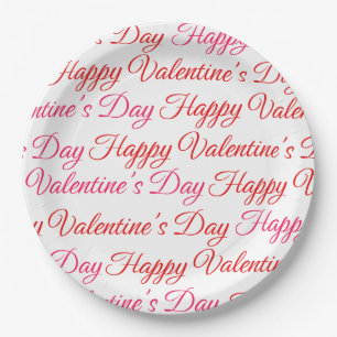Plato De Papel El día de San Valentín moderno