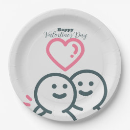 Plato De Papel El día de San Valentín Roundhead