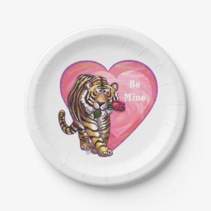 Plato De Papel El día de San Valentín Tiger