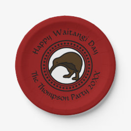 Plato De Papel El Día De Waitangi Puede Editar Texto Nueva Zeland