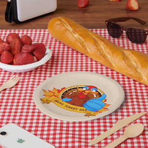 Plato De Papel El divertido diseño de Acción de Gracias al estilo