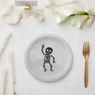Plato De Papel El divertido y divertido esqueleto anti Trump del 