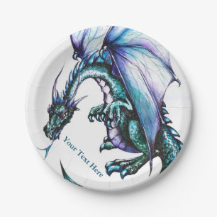 Plato De Papel El dragón crea las placas para requisitos