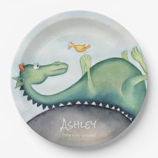 Plato De Papel El dragón y el ave (Anverso)