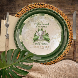 Plato De Papel El Elefante Un Pequeño Cacahuete Está En Camino De