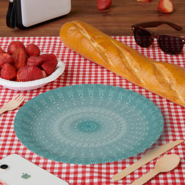 Plato De Papel El elegante manala azul marino (Picnic)