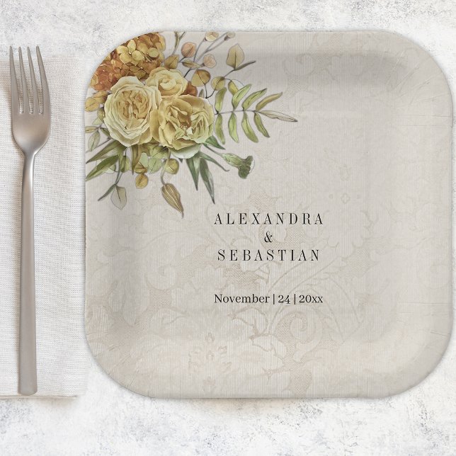 Plato De Papel El encanto del país y las flores del Boho (Subido por el creador)