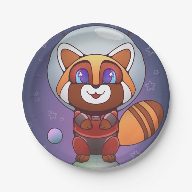 Plato De Papel ¡El espacio Panda Chippy! (Anverso)