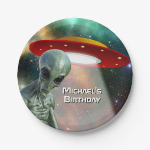 Plato De Papel El extranjero y el UFO personalizan